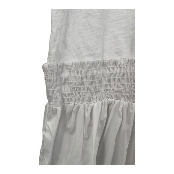 Cinq a Sept Dress Betsie smocked drop waist minidress white size Large L - Picture 2 of 8